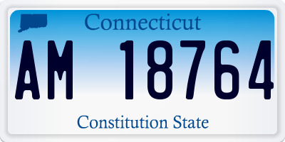 CT license plate AM18764