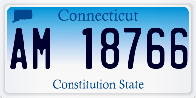 CT license plate AM18766