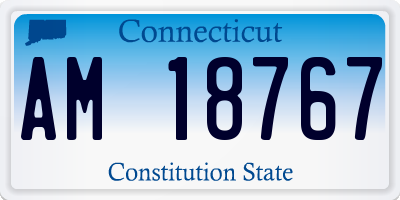 CT license plate AM18767