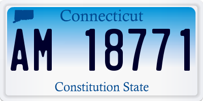 CT license plate AM18771