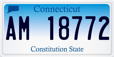 CT license plate AM18772
