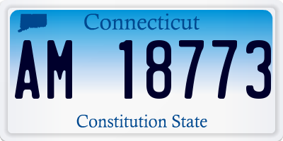 CT license plate AM18773