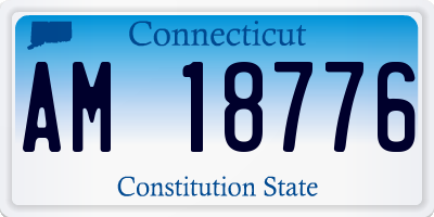 CT license plate AM18776