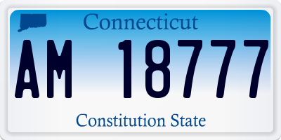CT license plate AM18777