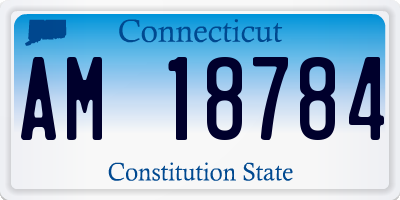 CT license plate AM18784
