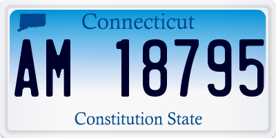 CT license plate AM18795