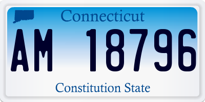 CT license plate AM18796