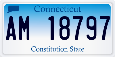 CT license plate AM18797
