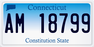 CT license plate AM18799