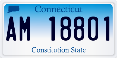 CT license plate AM18801