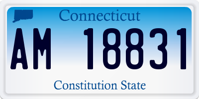 CT license plate AM18831