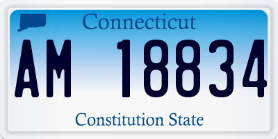 CT license plate AM18834