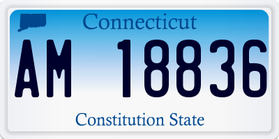 CT license plate AM18836