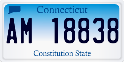 CT license plate AM18838