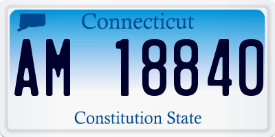 CT license plate AM18840