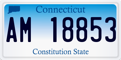CT license plate AM18853