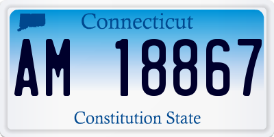 CT license plate AM18867