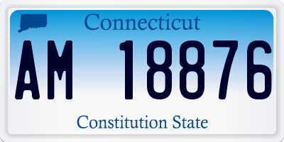 CT license plate AM18876