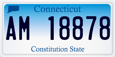 CT license plate AM18878