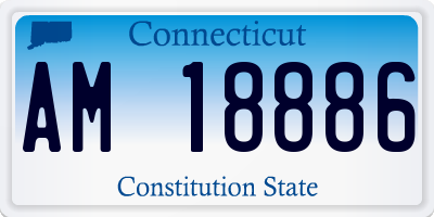 CT license plate AM18886