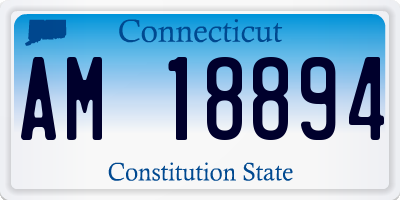 CT license plate AM18894