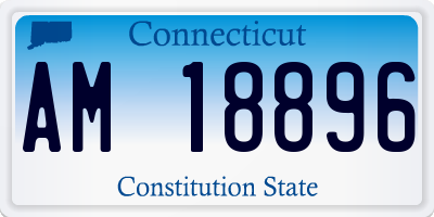 CT license plate AM18896