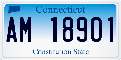 CT license plate AM18901