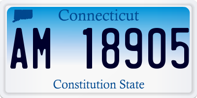 CT license plate AM18905