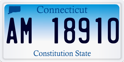 CT license plate AM18910