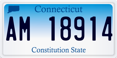 CT license plate AM18914