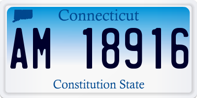 CT license plate AM18916