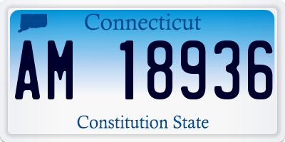 CT license plate AM18936