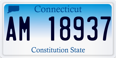 CT license plate AM18937