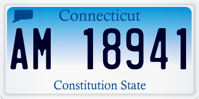CT license plate AM18941