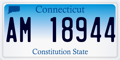 CT license plate AM18944