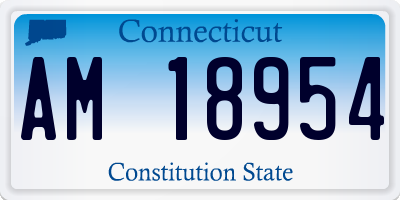 CT license plate AM18954