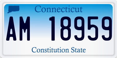 CT license plate AM18959