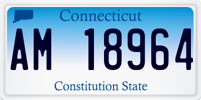 CT license plate AM18964