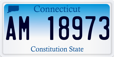 CT license plate AM18973