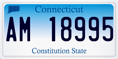 CT license plate AM18995
