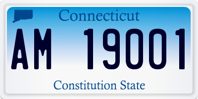 CT license plate AM19001