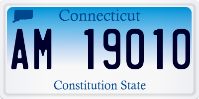 CT license plate AM19010