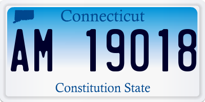 CT license plate AM19018