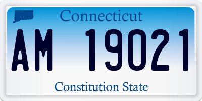 CT license plate AM19021