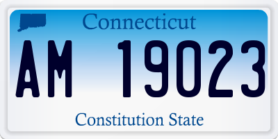 CT license plate AM19023