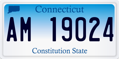 CT license plate AM19024