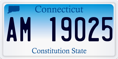 CT license plate AM19025