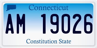 CT license plate AM19026