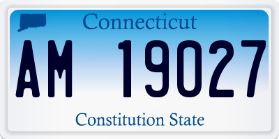 CT license plate AM19027