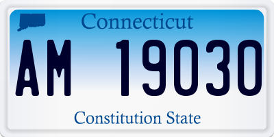 CT license plate AM19030